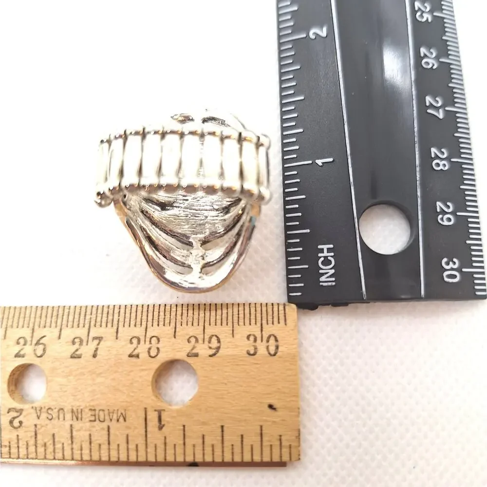 Paparazzi Stretch Rings Lot of 3 -1 Yellow/Silver 1 Black 1 White/Silver